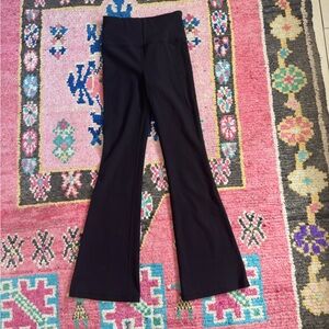 Athleta Black Flared Pants (ribbed)